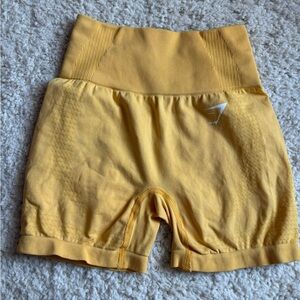Gymshark Seamless High-Waist Workout Shorts in Yellow